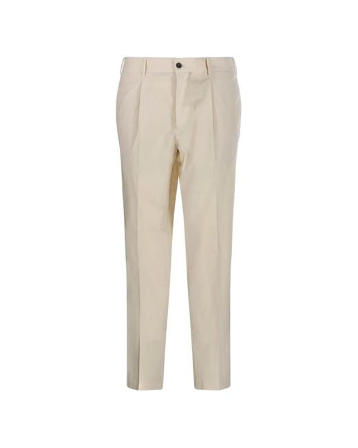 Santaniello Natural Pleated Trousers for men