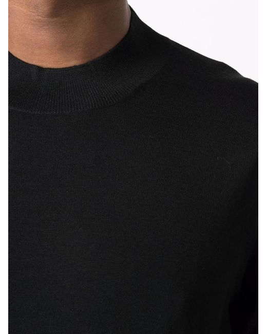 Barba Napoli Black Crew-Neck Knit Jumper for men