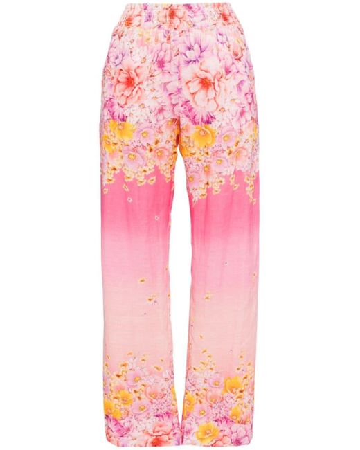 Hale Bob Pink Emersyn Linen Trousers