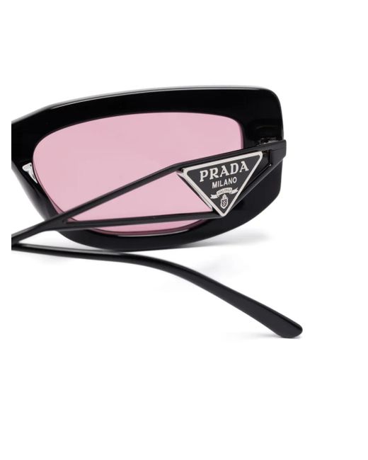Prada Black Rectangle-Frame Sunglasses
