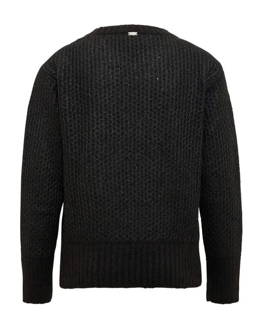 Herno Black Sequin-Embellished Sweater