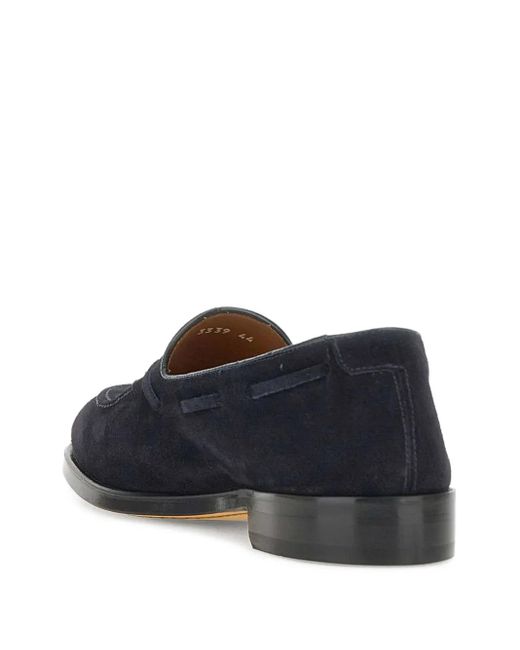 Doucal's Blue Suede Loafers for men