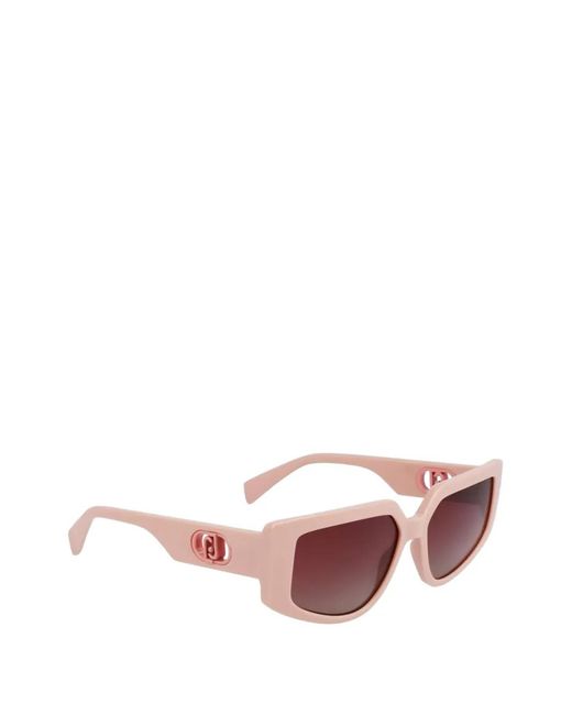 Liu Jo Pink Geometric-Frame Sunglasses