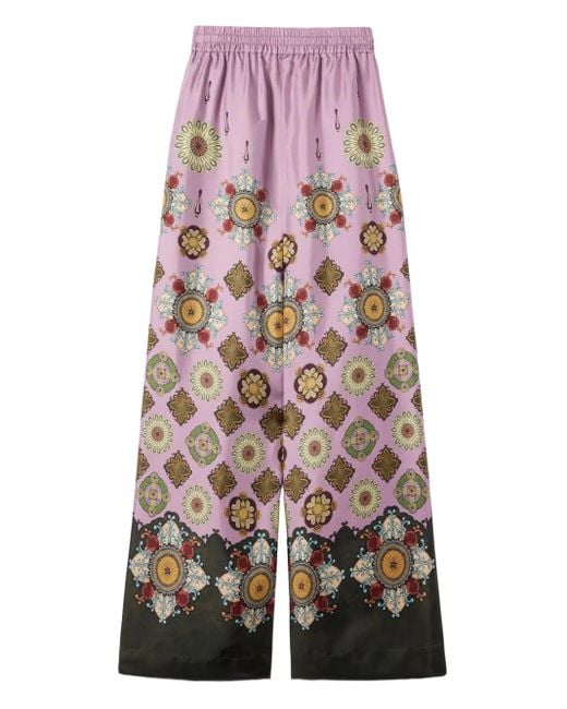 LaDoubleJ Pink Hose mit Blumen-Print