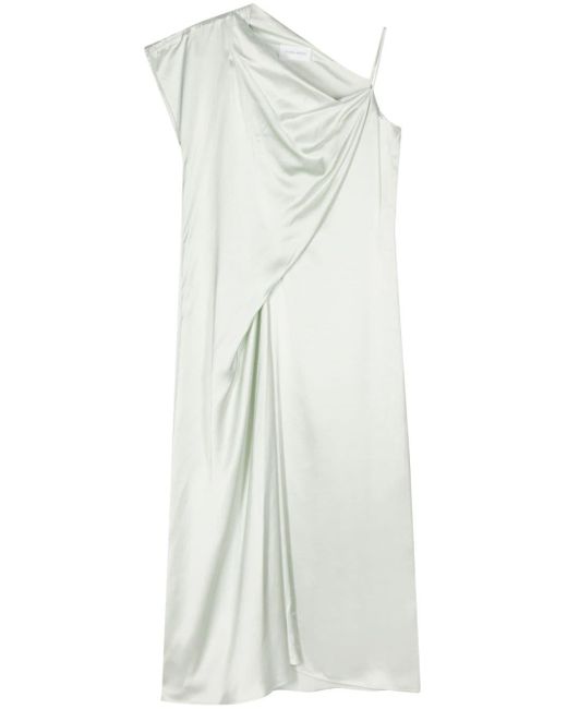 Christian Wijnants White Damila Draped-detailing Midi Dress