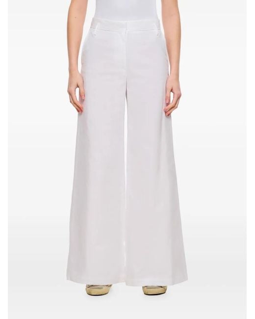 Alberto Biani White Hose mit weitem Bein
