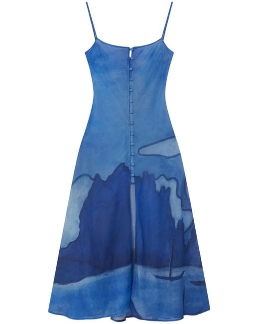 Donde Esteban Blue Es Vedra Midi Dress