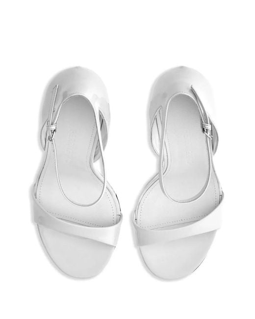 Ferragamo White Open-Toe High-Wedge Sandals