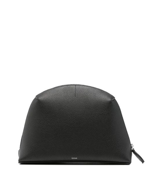 Totême Black Leather Pouch Bag