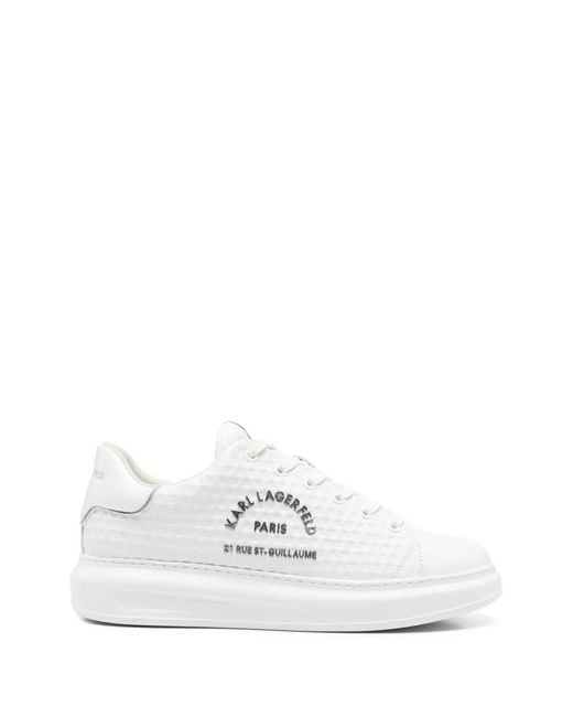 Karl Lagerfeld White Kapri Sneakers for men