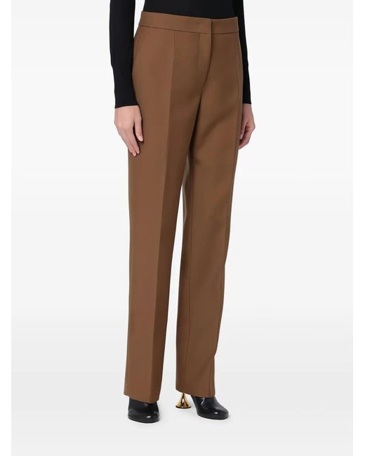 Jil Sander Brown Wool Trousers