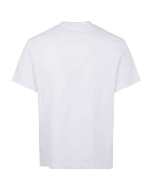 Moncler White Logo Cotton T-Shirt for men