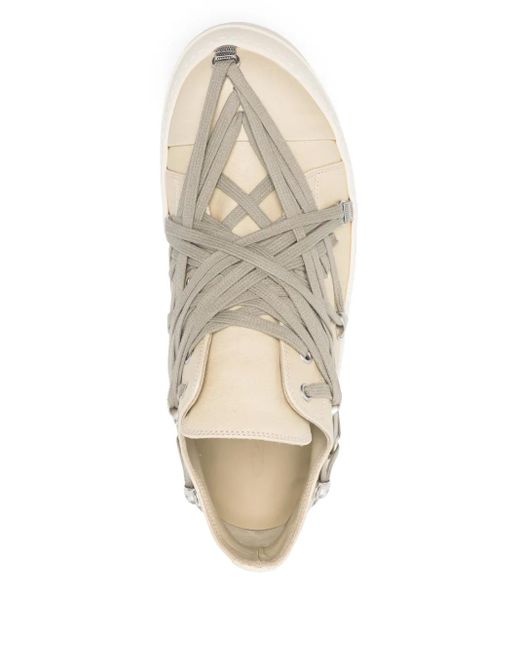 Rick Owens Megalaced Sneakers in het Natural voor heren