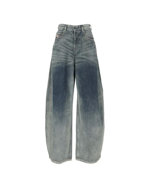 DIESEL Blue D-Khelz-S Faded-Effect Jeans