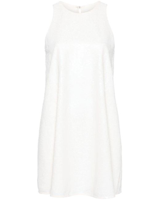 Vestido corto suelto con lentejuelas Claudie Pierlot de color White