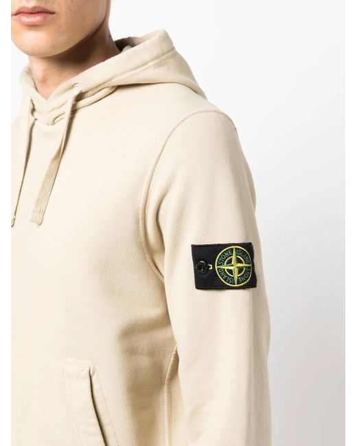 Stone Island Natural Compass Patch Hoodie for men