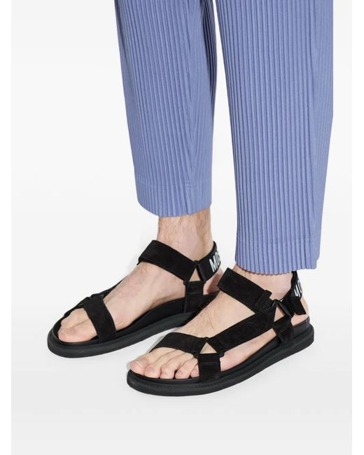 Moschino Black Strap Detail Sandals for men