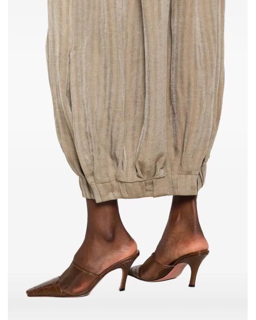 Uma Wang Natural Gwen Balloon-Hem Maxi Skirt