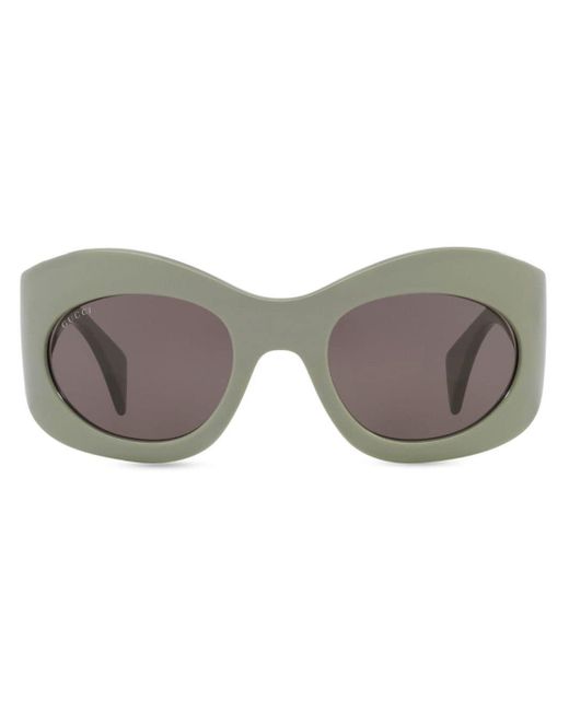 Gucci Gray Sonnenbrille mit ovalem Gestell