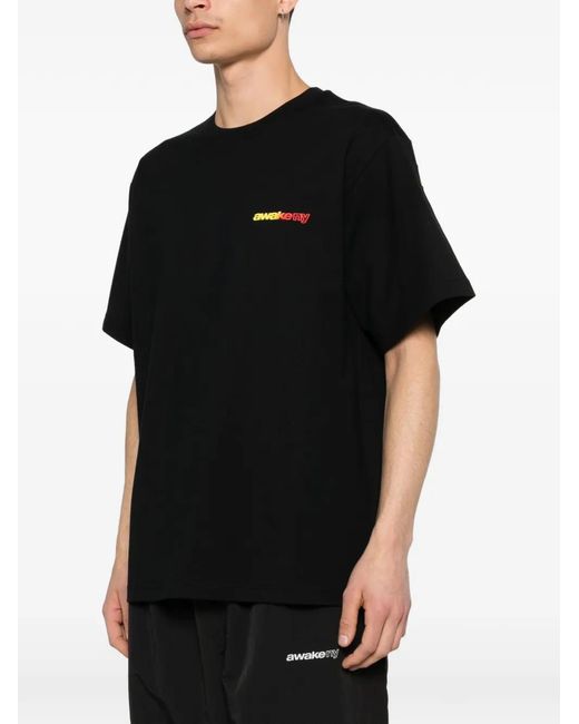 AWAKE NY Black Gradient Sport T-Shirt for men