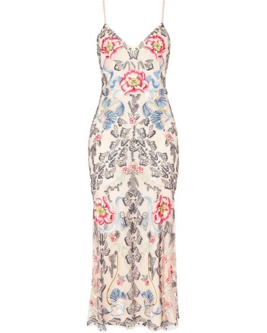 Temperley London White Bilbao Strappy Midi Dress
