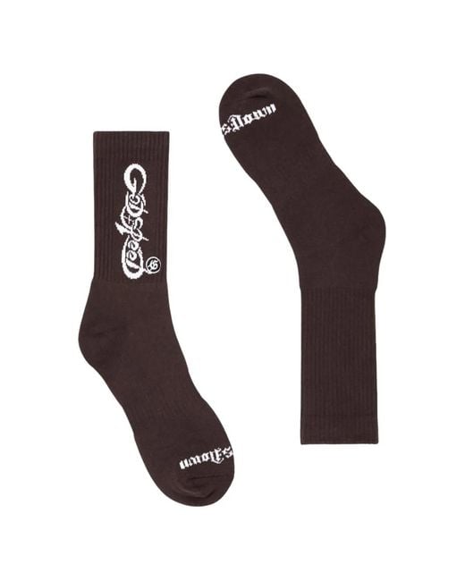 Godspeed Brown New Age Logo Socks for men