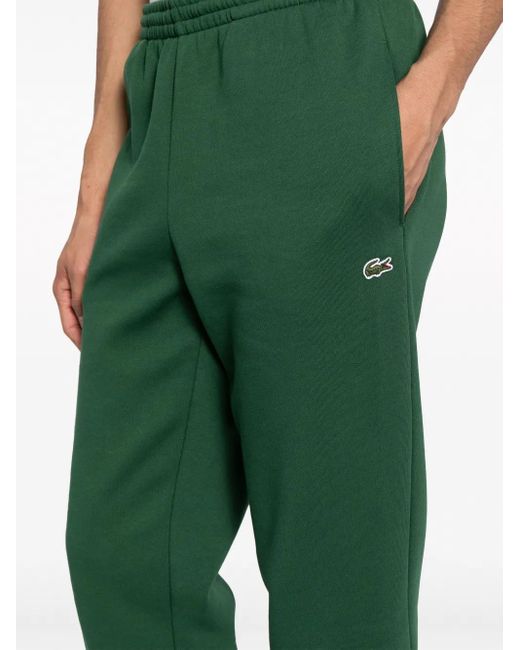 Lacoste Green Logo-Patch Cotton-Blend Track Pants for men
