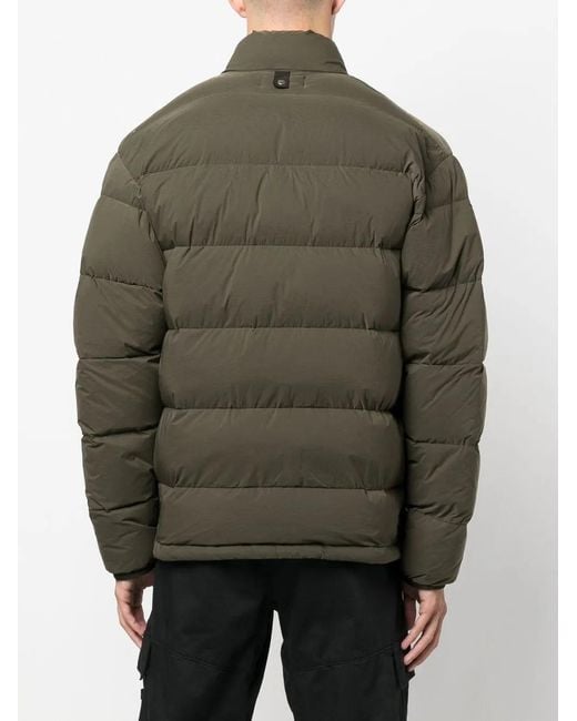 Stone Island Shadow Project Green Press-Stud Puffer Jacket for men
