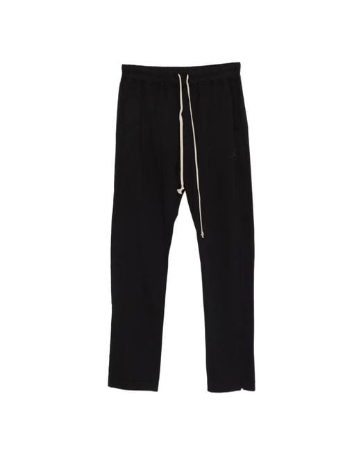 Rick Owens Black Drawstring Trousers for men