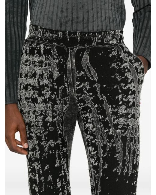 DIESEL Gray Patterned Pants for men