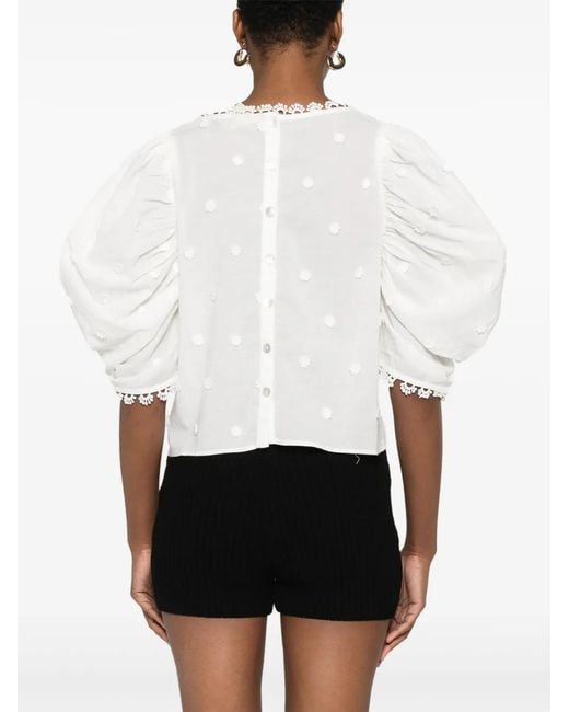 Farm Rio White Ricamino Blouse