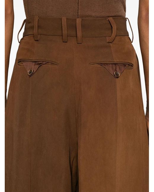 Uma Wang Brown Pleated Trousers