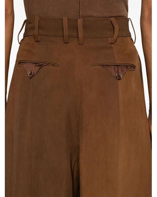 Uma Wang Brown Pleated Trousers