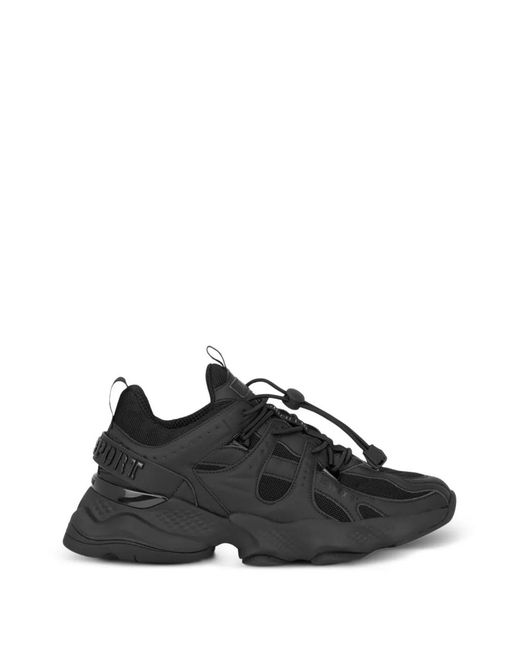 Philipp Plein Black Runner Beast X-01 Panelled Sneakers