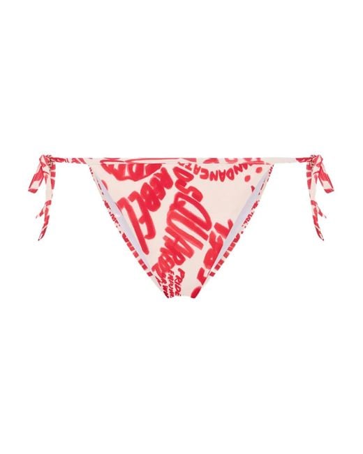 DSquared² Pink Rebel Hibiscus Bikini Bottom