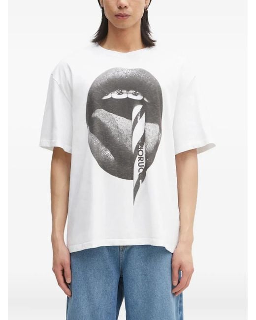 Fiorucci White Graphic-Print T-Shirt