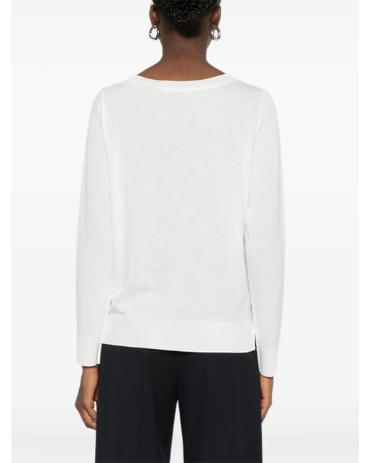 Marc O' Polo White Fine-Knit Top