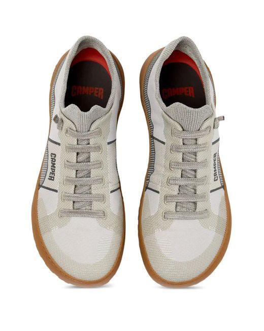 Camper White Logo-Detail Knitted Sneakers for men
