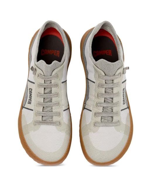 Camper White Logo-Detail Knitted Sneakers for men