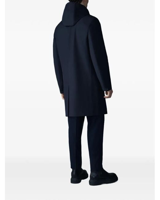 Mackage Blue Mathia Hooded Pocket Coat for men
