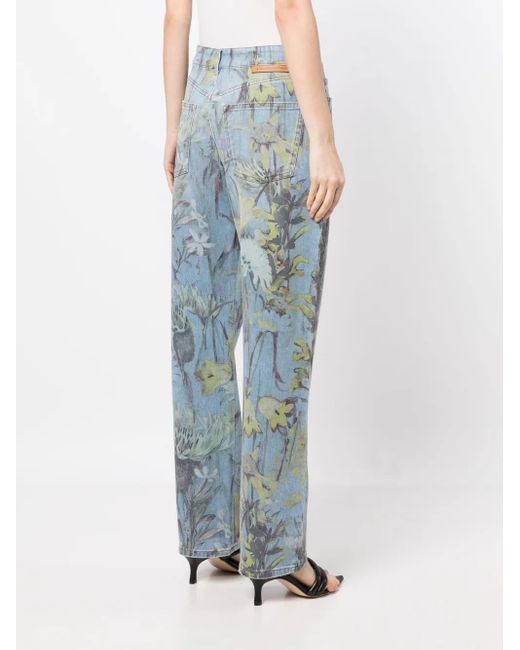 Stella McCartney Blue Rewild Flora Denim Trousers