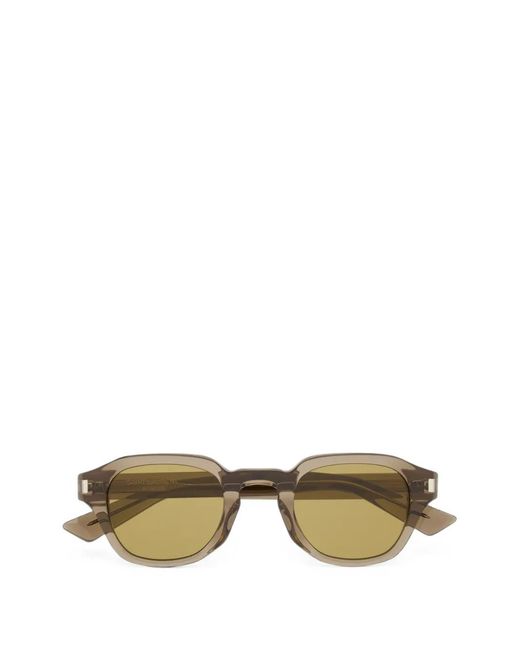 Saint Laurent Metallic Geometric-Frame Sunglasses
