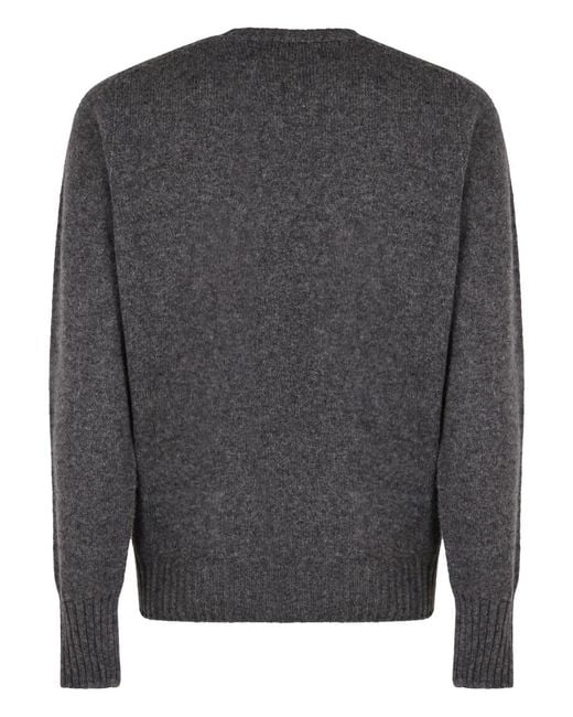 Drumohr Gray Mélange-Effect Jumper for men