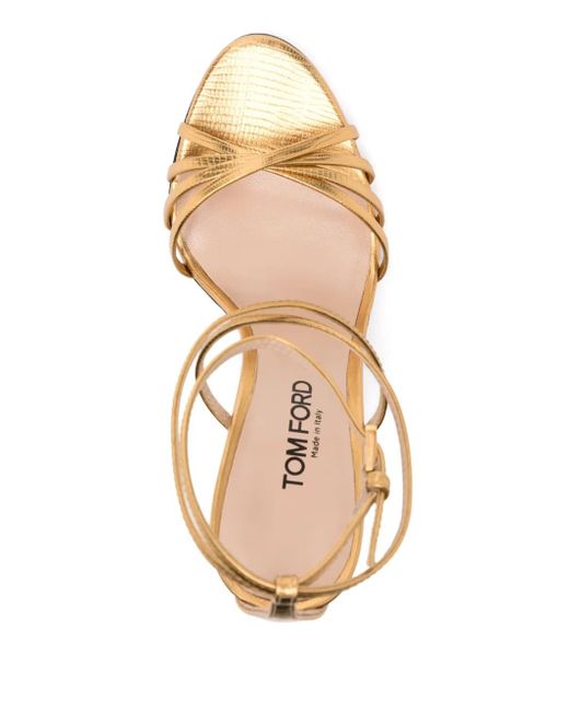 Tom Ford Metallic Leather Ida Sandals 105