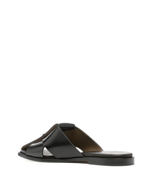 Hereu Black Corema Leather Mules