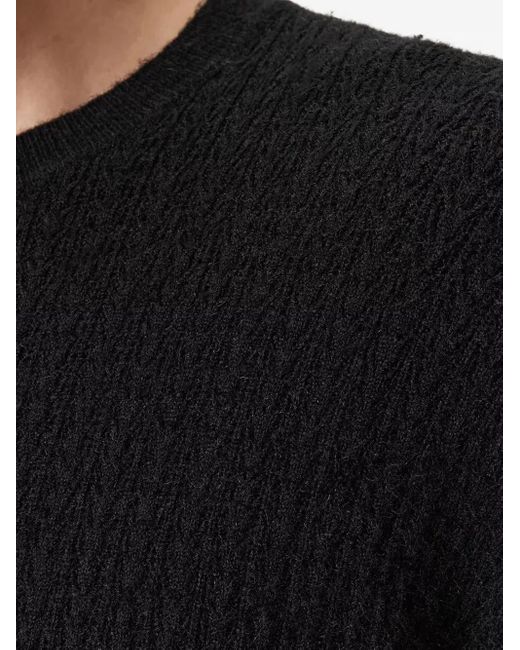 AllSaints Black Jakob Crew-Neck Sweater for men