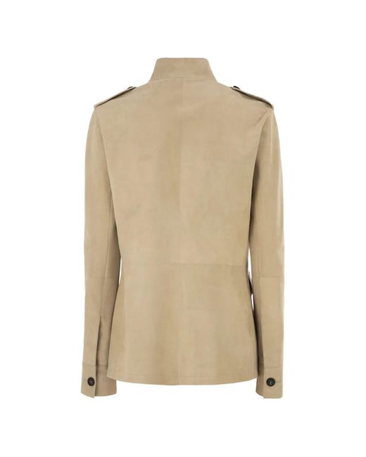 Antonelli Natural Suede Patch-Pocket Jacket