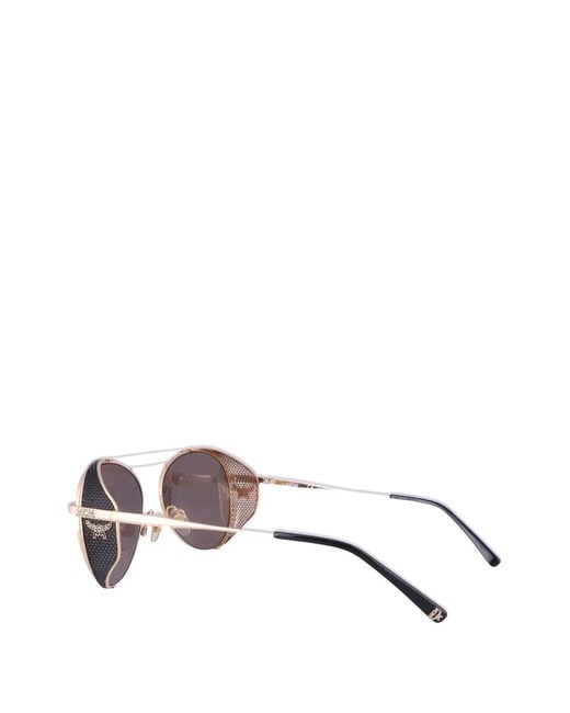 MCM Blue Double-Bridge Pilot Sunglasses for men