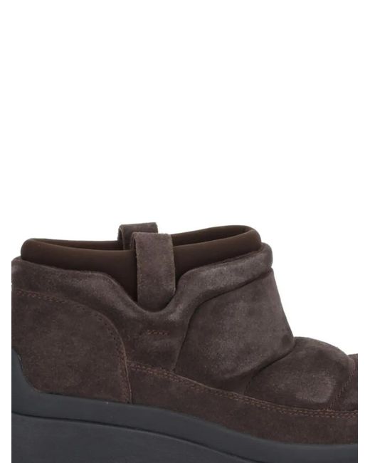 Ash Brown Padded Platform Boots