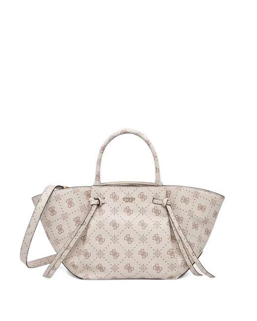 Guess Natural Logo-Print Tote Bag